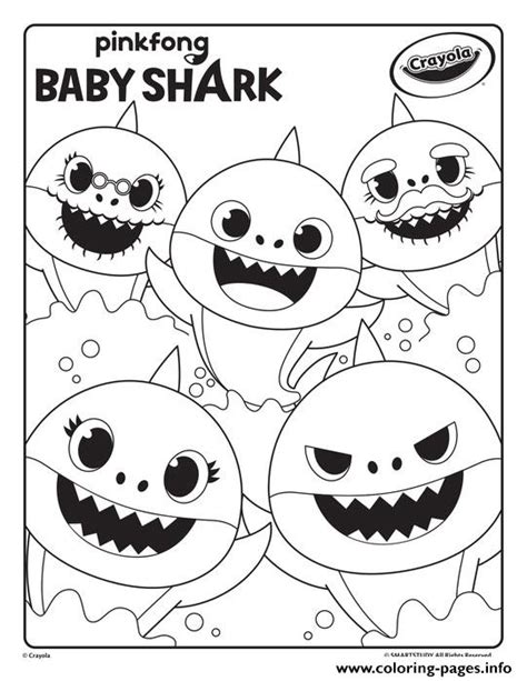 Pinkfong Baby Shark By Crayola Coloring Page Printable