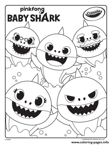 Signup to get the inside scoop from our monthly newsletters. Pinkfong Baby Shark By Crayola Coloring Pages Printable