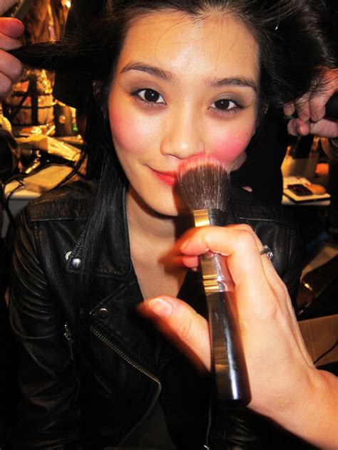 Sweet quotes to make her feel special. ming xi backstage getting her make-up done. what a cutie ...