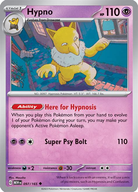 Hypno 151 97 Bulbapedia The Community Driven Pokémon Encyclopedia