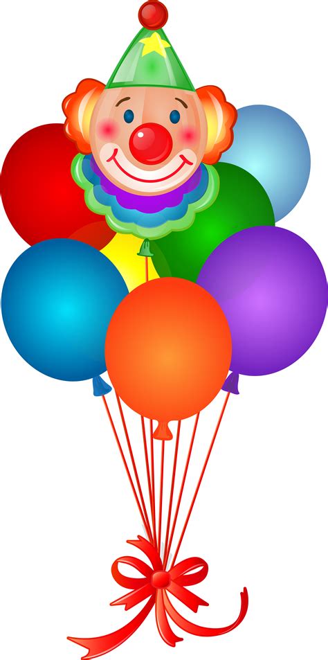 Download Clown With Balloons Png Gambar Balon Ulang Tahun PNG Image With No Background