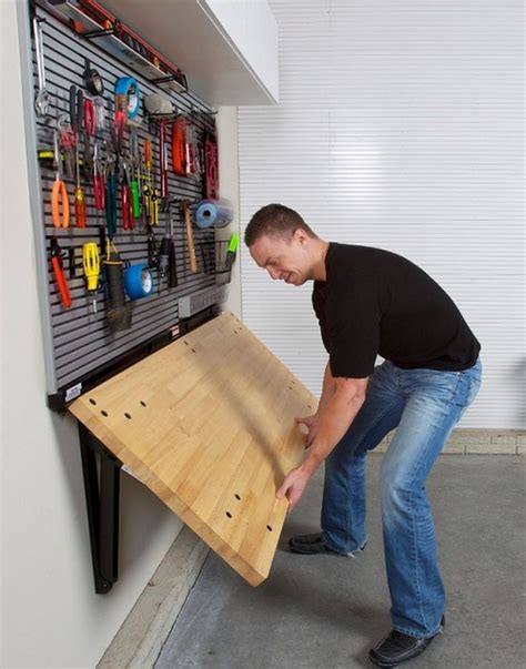 Amazing Folding Wall Table Ideas To Saving Space 13 Garage Makeover