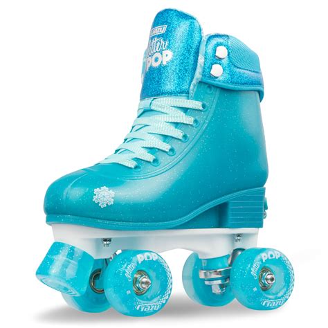 Crazy Glitter Teal Pop Size J12 2 Or 3 6 Adjustable Roller Skates