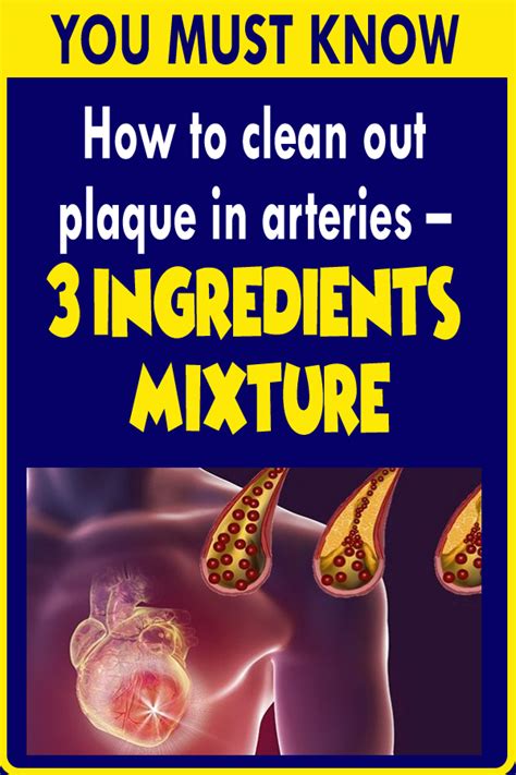 how to clean out plaque in arteries 3 ingredients mixture