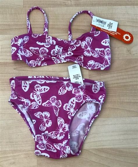 Girls Old Navy 18 24 Months 2pc Purple Butterfly Bathing Suit Swimsuit