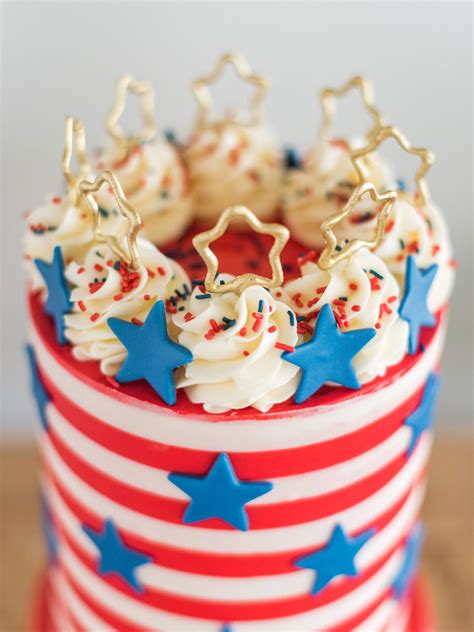 Sparkling Stars And Stripes 4th Of July Cake Cake By Courtney