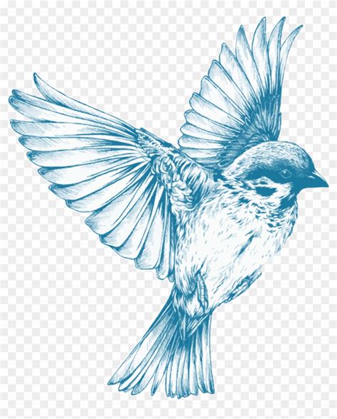 Flying Blue Bird Clip Art