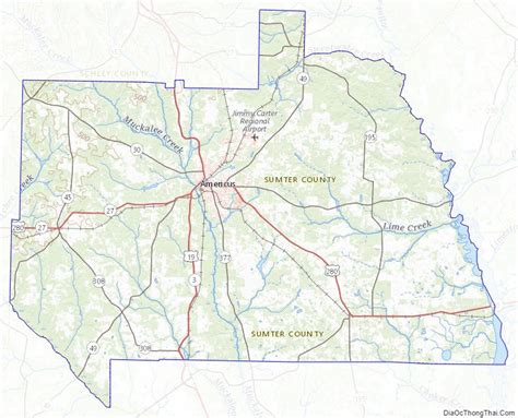 Map Of Sumter County Georgia Thong Thai Real