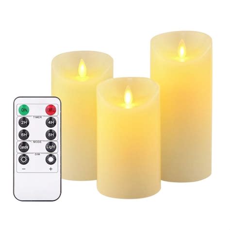 Flameless Candles Set Of 3 D 315 X H 4 5 Etsy