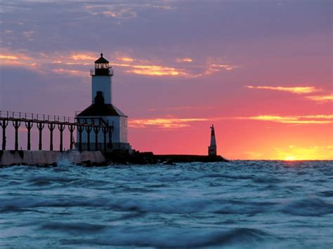 Michigan City Lighthouse Indiana East Pierhead Old Lighthouse