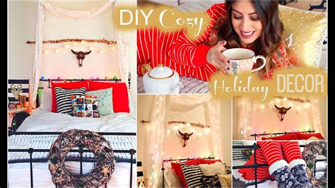 Holiday room decor ideas for teens, lots of diy room decor + some christmas decorations! DIY Cozy Holiday Room Decor: Tumblr & Christmas - YouTube