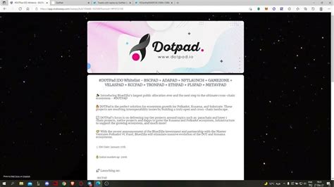 Dotpad Whitelist Nasıl Katılınır 500x Yeni Projemiz Youtube