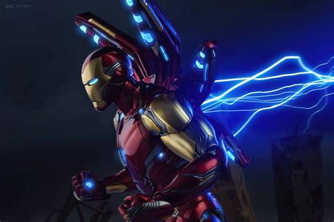 Download Iron Man Mark 85 Lightning Charge Wallpaper