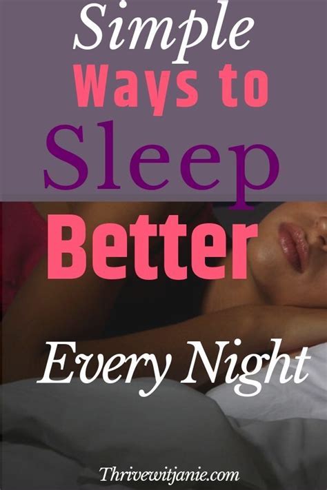 How To Sleep Better At Night Naturally Thrive With Janie Better Sleep How To Get Sleep