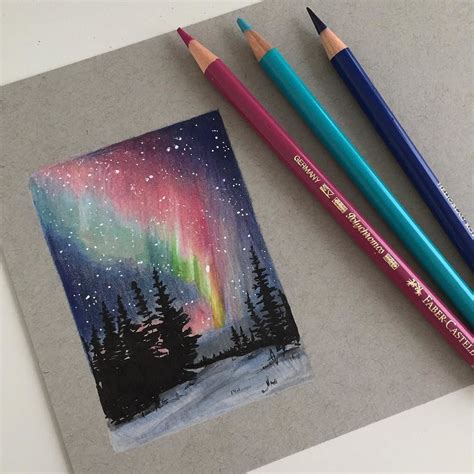 25 Creative Sketch Northern Lights Drawing For Pencil Drawing Ideas