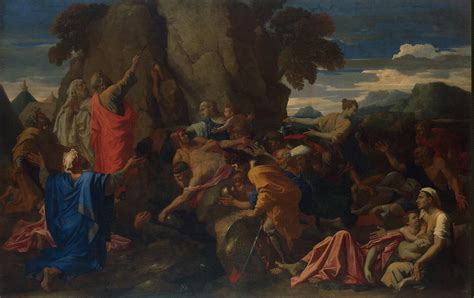 Moses Striking The Rock Painting Poussin Nicolas Oil Paintings