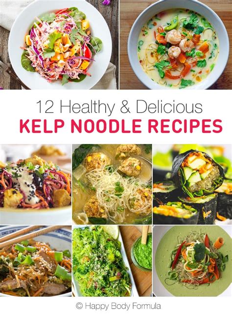 Start the day with a wholesome breakfast, cut the carbs or calories, find the perfect main dish for your special diet. 12 Delicious & Healthy Kelp Noodle Recipes