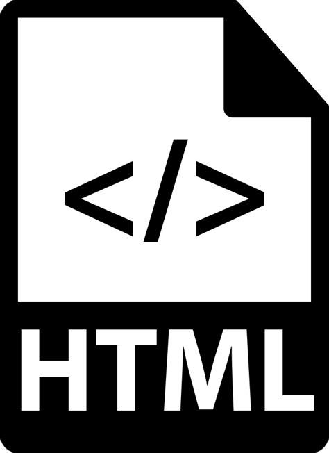 Html File With Code Symbol Svg Png Icon Free Download 49171