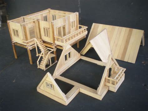 Popsicle stick house plans free lovely popsicle stick, popsicle stick house plan new gallery of popsicle stick house plans. beach house | Popsicle stick houses, Popsicle house ...