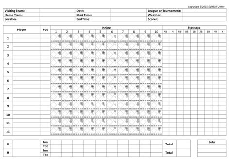 Softball Stats Spreadsheet And Softball Pitcher Stat Sheet