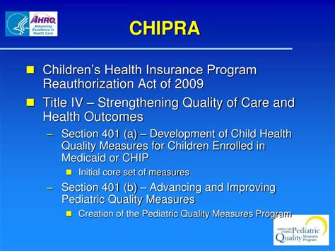 ppt the chipra pediatric quality measures program health information technology and patient