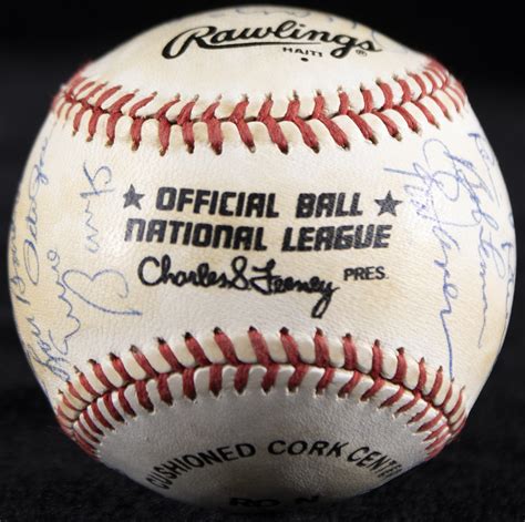 Hall Of Fame Baseball Autographed Signed Baseball With Co Signers Historyforsale Item 279561