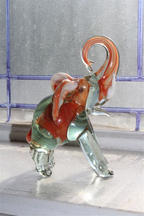 Vintage Murano Art Glass Elephant Figurine