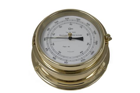 High Precision Aneroid Barometer Brass Case Munro Instruments