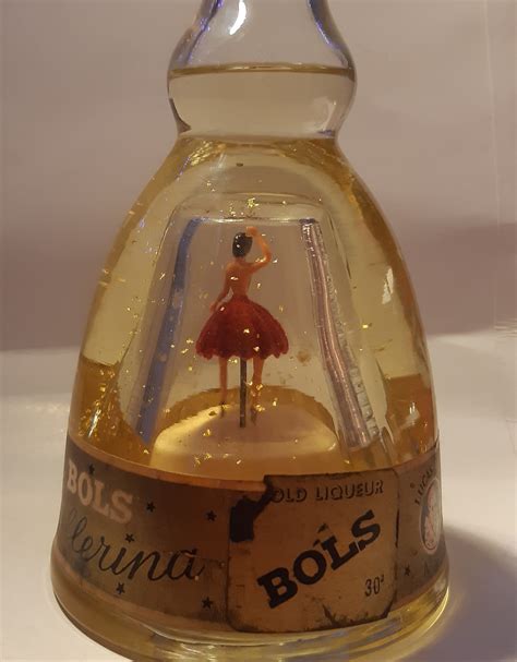 Rare Bols Ballerina In Bottle 50cl Gold Liquor With A Music Box