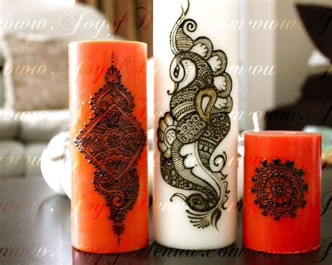 Henna Candles By Joy Of Henna Henna Candles Candles Crafts Mehndi
