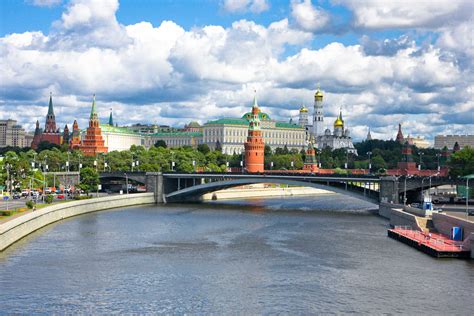Moscow River Architecture Photo Bridge City City