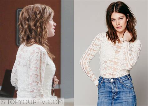 Days Of Our Lives Season 50 Episode 39 Melanies Sheer Floral Pullover
