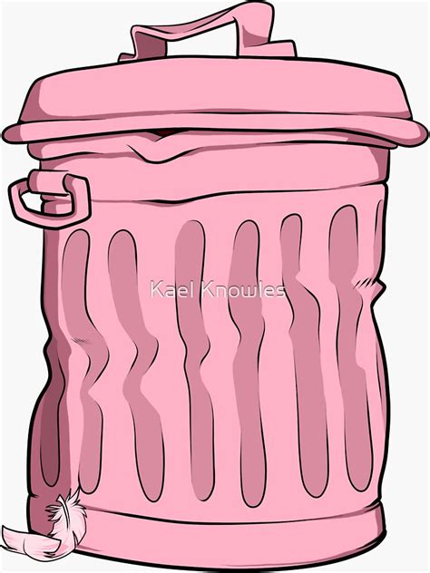 Pink Trash Sticker For Sale By Kael Knowles Redbubble