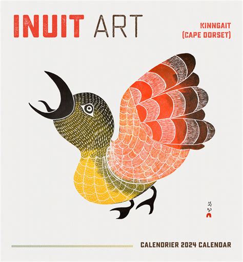 Inuit Art Kinngait Cape Dorset 2024 Mini Wall Calendar — Bird In Hand