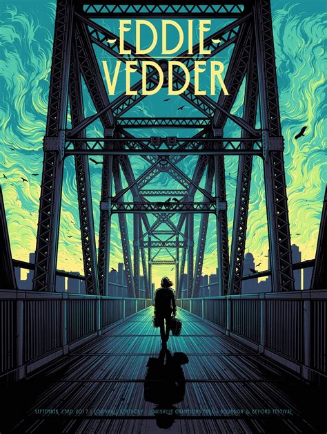 92317 Eddie Vedder Poster Variant Edition Eddie Vedder Pearl Jam Posters Dan Mumford
