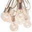 100 Foot White String Lights  G40 Clear Globe Bulbs Wire