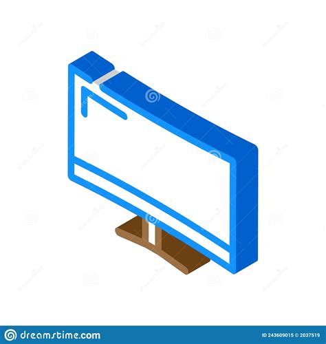 Monitor Computer Display Isometric Icon Vector Illustration Stock