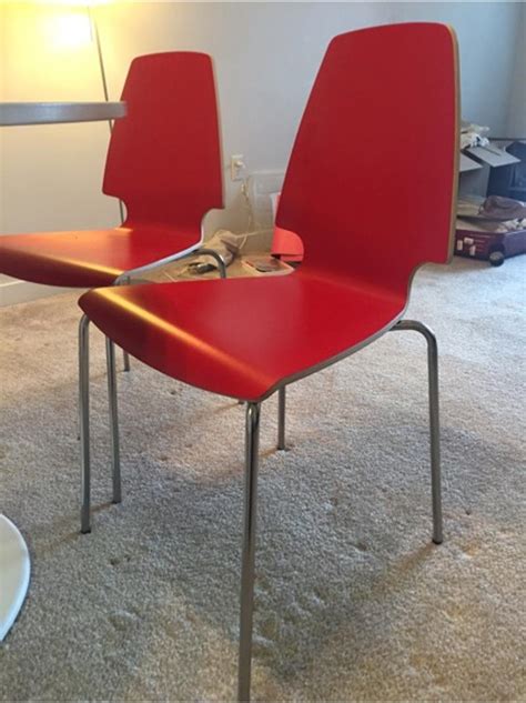 IKEA VILMAR Chairs, Red, Set of 4 for sale in Watertown, MA - 5miles