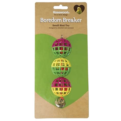 Rosewood Boredom Breaker Lattice Bird Balls With Bell Pack 3 Feedem