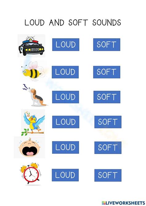 Free Printable Grade 2 Loud And Soft Sounds Worksheets
