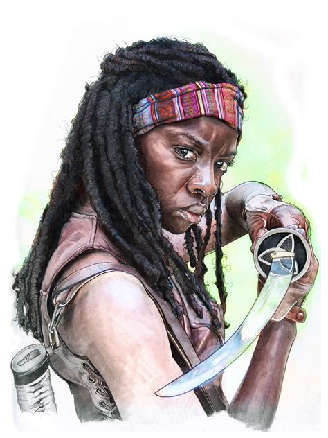 Michonne | The Walking Dead (AMC) | Walking dead fan art, The walking dead merchandise, Walking ...