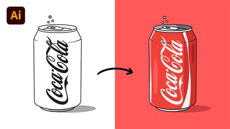 Adobe Illustrator Tutorial Create A Soda Can Vector Soda Can Flat
