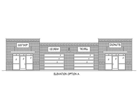 Strip Mall Plan 062c 0002 Commercial Building Plans Mall Design