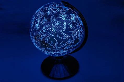 This Globe Shows Earth During The Day And Constellations At Night