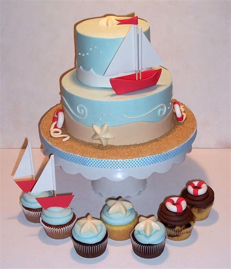 Sailboat Cake And Cupcakes Cake Let Them Eat Cake Cupcake Cakes