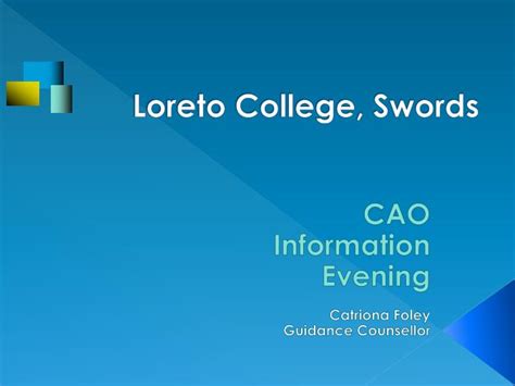 Ppt Loreto College Swords Powerpoint Presentation Free Download