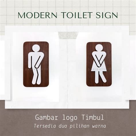 Jual Logo Lambang Toilet Bahan Kayu Timbul Toilet Sign Shopee Indonesia