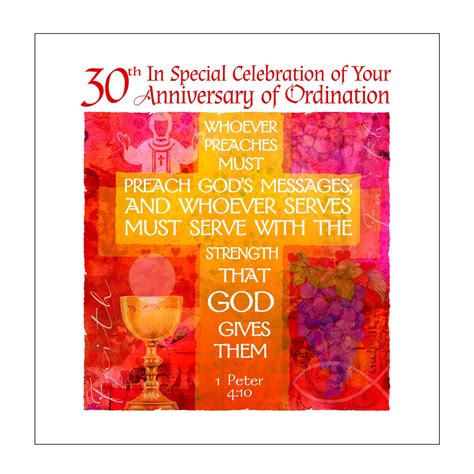 Priest 30th Anniversary Of Ordination Card Etsy