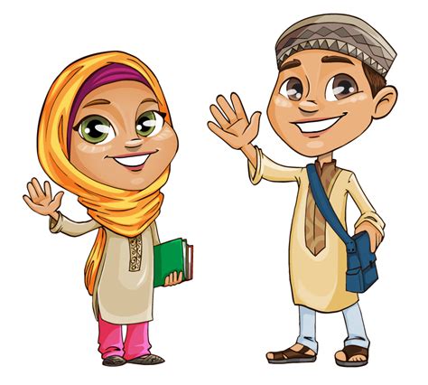 Clipart Anak Muslim Gudang Gambar Vector Png