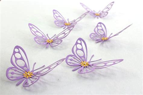 Purple Butterflies Purple Paper Butterfly Cutouts Purple Wall Art